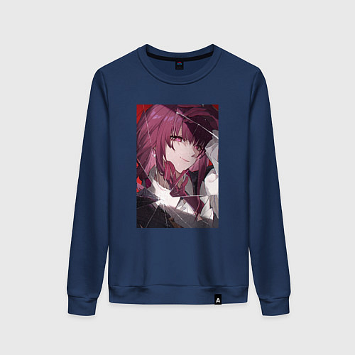 Женский свитшот Кафка за стеклом / Тёмно-синий – фото 1