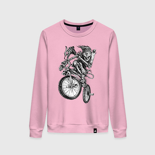Женский свитшот Extreme bones BMX / Светло-розовый – фото 1