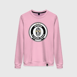 Свитшот хлопковый женский Juventus club, цвет: светло-розовый