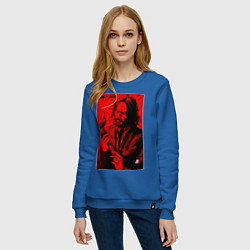 Свитшот хлопковый женский John Wick Baba Yaga art, цвет: синий — фото 2