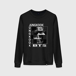 Свитшот хлопковый женский Чонгук BTS JungKook, цвет: черный