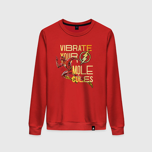 Женский свитшот Vibrate your mole cules / Красный – фото 1