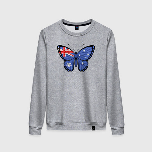 Женский свитшот Австралия бабочка / Меланж – фото 1