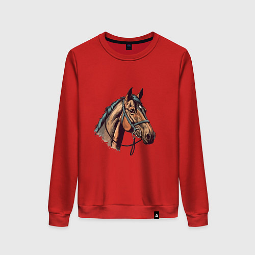 Женский свитшот Коняка скакуняка / Красный – фото 1
