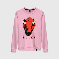 Свитшот хлопковый женский Chicago bull, цвет: светло-розовый