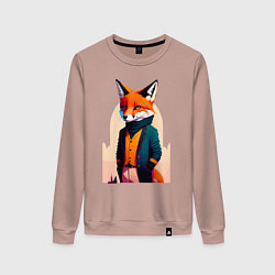 Женский свитшот Лис-модник - нейросеть