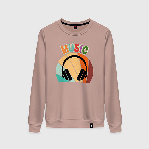 Женский свитшот Music phones / Пыльно-розовый – фото 1
