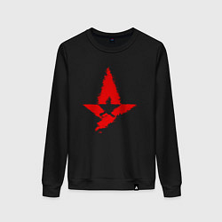 Свитшот хлопковый женский Astralis art, цвет: черный