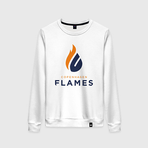 Женский свитшот Copenhagen Flames лого / Белый – фото 1