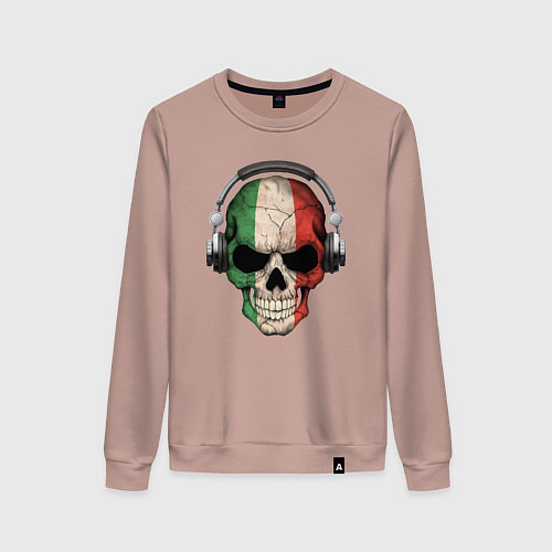 Женский свитшот Italy skull music / Пыльно-розовый – фото 1
