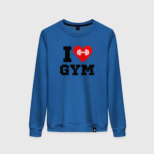 Женский свитшот I love gym / Синий – фото 1