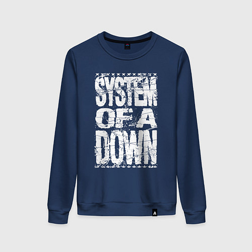 Женский свитшот System of a down - stencil / Тёмно-синий – фото 1