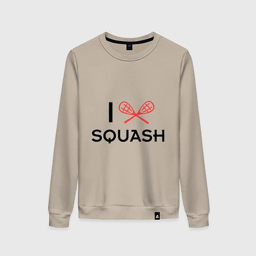 Женский свитшот I Love Squash / Миндальный – фото 1