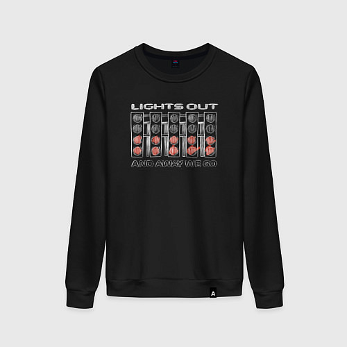 Женский свитшот Lights out white / Черный – фото 1