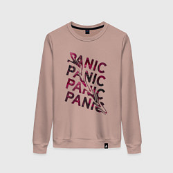 Свитшот хлопковый женский Panic, цвет: пыльно-розовый