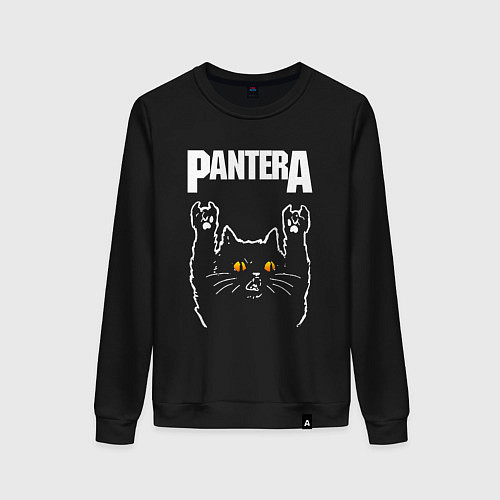 Женский свитшот Pantera rock cat / Черный – фото 1