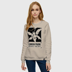 Свитшот хлопковый женский LP Hybrid Theory, цвет: миндальный — фото 2