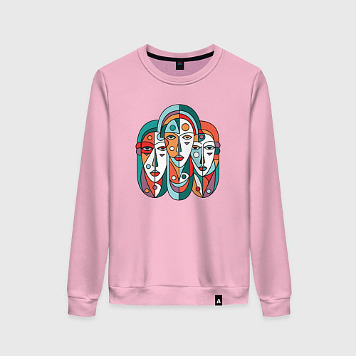 Женский свитшот Три сестры / Светло-розовый – фото 1