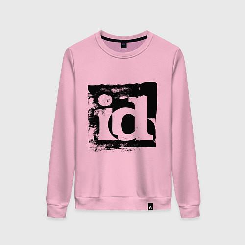 Женский свитшот ID software logo / Светло-розовый – фото 1