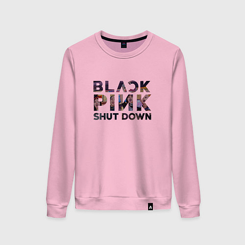 Женский свитшот Blackpink logo Jisoo Lisa Rose Jennie / Светло-розовый – фото 1