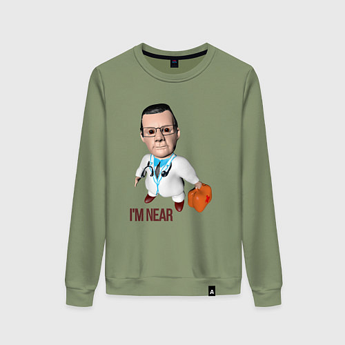 Женский свитшот Доктор со скорой рядом / Авокадо – фото 1