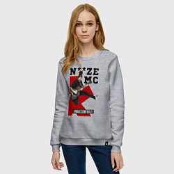 Свитшот хлопковый женский Noize MC - guitarist, цвет: меланж — фото 2