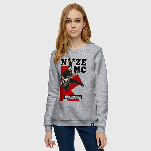 Женский свитшот Noize MC - guitarist / Меланж – фото 3