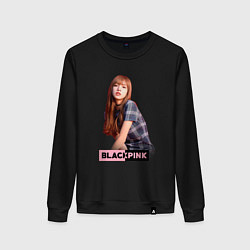 Свитшот хлопковый женский Rose Blackpink, цвет: черный