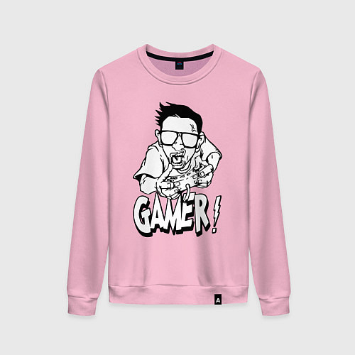 Женский свитшот Gamer man / Светло-розовый – фото 1