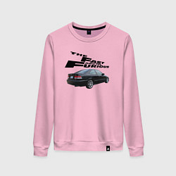 Свитшот хлопковый женский Honda Civic SI Форсаж, цвет: светло-розовый