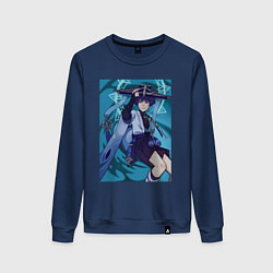 Свитшот хлопковый женский Genshin Impact Wanderer, Scaramouche, цвет: тёмно-синий