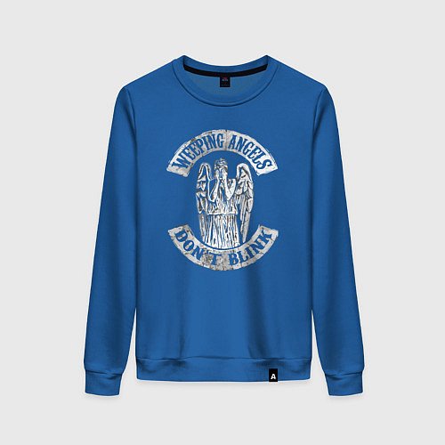 Женский свитшот Плачущие ангелы / Синий – фото 1