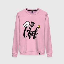 Женский свитшот Надпись - шеф повар