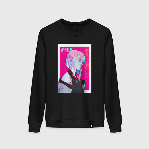 Женский свитшот Винтер из Aespa - киберпанка стиль / Черный – фото 1