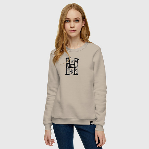 Женский свитшот Bring Me The Horizon emblem / Миндальный – фото 3