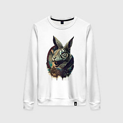 Женский свитшот Свирепый зайчара - нейросеть