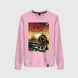 Свитшот хлопковый женский MoMo - Skull Rock, цвет: светло-розовый
