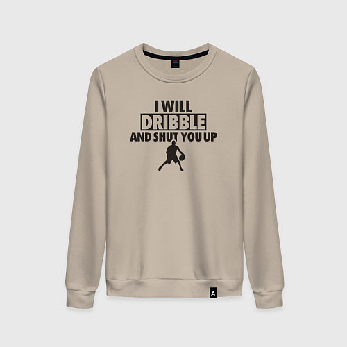 Женский свитшот I will dribble / Миндальный – фото 1
