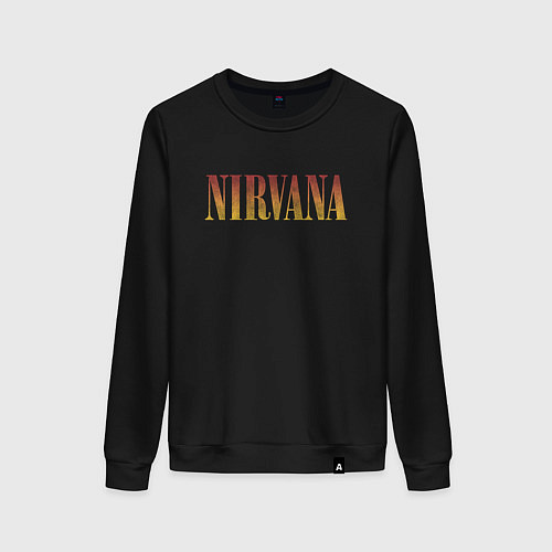 Женский свитшот Nirvana logo / Черный – фото 1