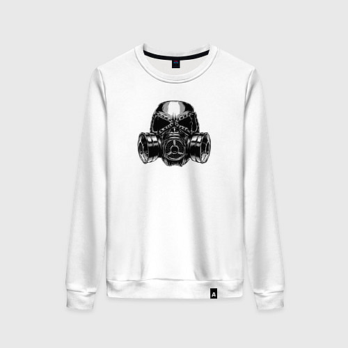 Женский свитшот Респиратор маска / Белый – фото 1