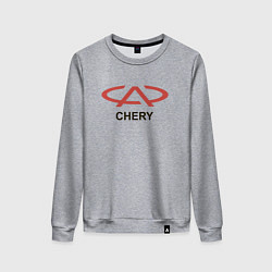 Свитшот хлопковый женский Chery Logo, цвет: меланж