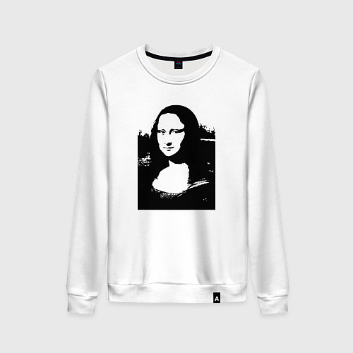 Женский свитшот Mona Lisa in black white / Белый – фото 1