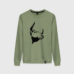 Женский свитшот Голова быка