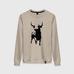 Женский свитшот Бык анфас