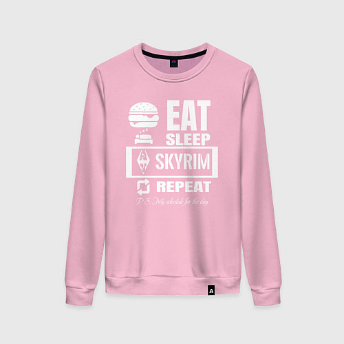 Женский свитшот Скайрим The Elder Scrolls / Светло-розовый – фото 1