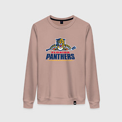Свитшот хлопковый женский Florida panthers - hockey team, цвет: пыльно-розовый
