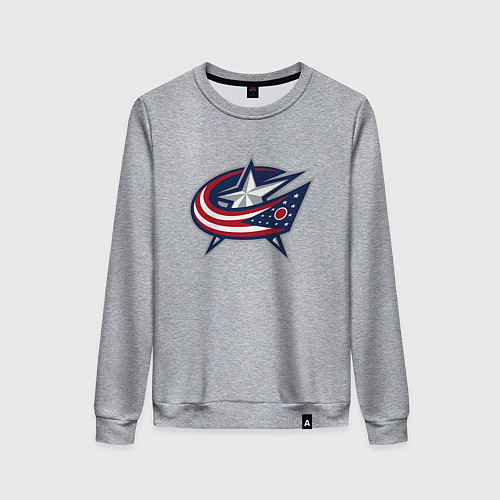 Женский свитшот Columbus blue jackets - hockey team - emblem / Меланж – фото 1