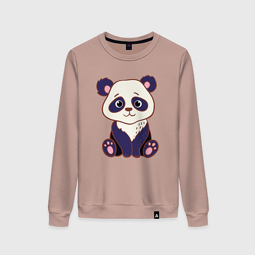 Женский свитшот Милашка панда / Пыльно-розовый – фото 1