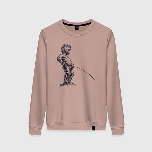 Женский свитшот Писающий мальчик / Пыльно-розовый – фото 1