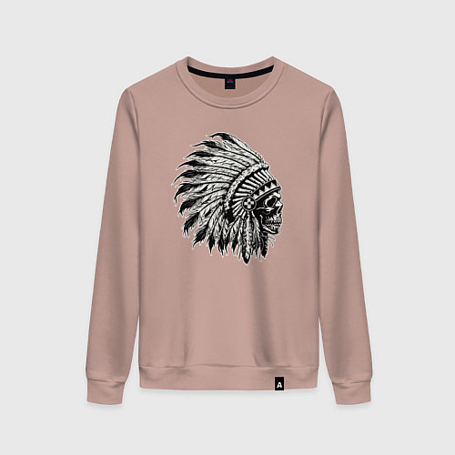 Женский свитшот Индеец шаман / Пыльно-розовый – фото 1